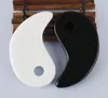Biały czarny gua sha masaż prawdziwy naturalny Jade Stone Tai Ji kształt do skrobania twarzy i ciała spa podnoszenie krążenia krwi t2791996