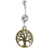 YYJFF D0638 Life Tree Belly Navel Button Ring Mix Colors