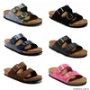 Birk arizona mayari gizeh straat zomer mannen vrouwen roze flats sandalen kurk slippers unisex zandige beah casual schoenen print gemengde maat 34-45