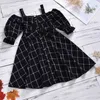Summer Girls Dresses Cotton Woven Sling Short Sleeve Baby Girl Clothes Cute Princess Kids For 210515