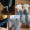 Mäns tofflor med päls Halloween Bear Claw Lycra hem tofflor för män inomhus skor Stor storlek 39-45 House Slipper Y0427