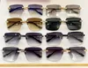 Ny mode design solglasögon 8200762 Kvadratram Rimless Exquisite Cut Lens Enkel och populär stil Mångsidig Utomhus UV400 Skyddsglasögon