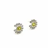 GD same Stud paragraph small daisy full diamond earrings 925 sterling silver men and women trendy brand hip-hop jewelry accessories