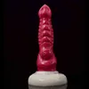 NXY Dildos Anal Toys New Prison Fire Color Liquid Silicone Penis Simulation Special Shaped Plug False Female Interest Suction Cup Masturbator 0225
