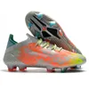 Mens High Tops Soccer Shoes X SpeedFlow + FG Cleats Speedflow.1 IC TF Firm Country Trainers Red Blue Football Boots