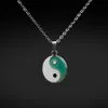 Yinyang Color Changing Temperature sensing necklace Coin pendant women Children necklaces Fashion jewelry will and sandy