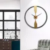 Relógios de parede Moda Art Clock Home Silenciosa sala de estar varanda simples decoração grande