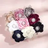 Fasce per capelli in chiffon con foglie e fiori, fascia per capelli per bambini, per ragazze, gioielli di moda, Will e bianco sabbia rosso blu