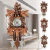 Horloges murales Vintage Home décoratif oiseau horloge suspendue bois coucou salon pendule artisanat art pour maison