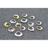 50PCS CZ GEMS Näsa örhängen öronpinnar DiaTh Tragus Croplage Ring Sliver / Guld / Rose Gold Body Piercing Shine Hoop