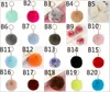 35 Kleuren Furry Fluffy Puff 8cm Faux Konijnenbont Ball Pom Sleutelhanger gouden sleutelhanger Handtas sleutelhangers