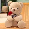 45 cm encantador abrazo rosas oso de peluche almohada peluche relleno suave animal muñecas buen regalo de cumpleaños para niñas bebé muñecas