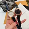 Fashion Brand Watches Women Girl Pretty Crystal style Leather Strap Wrist Watch CHA48209F