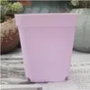 Mini Flower Pots With Chassis Colorful Plastic Nursery Pot Flowers Planter For Gerden Decoration Home Office Desk Planting RH0441
