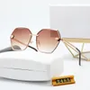 Zonnebril Designer UV400 Ontwerp Frameloze Mannen Vrouwen Mode All-match Polarized Light Sun Bril met doos