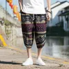 Shorts de plage Hommes Été Hawaii lin Lâche Droite Confortable Cordon Casual Hip Hop Homme s M-5XL 210629