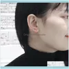Urok JewelryFactoryb8vJ Spiral Female S925 Podwójna głowica Sier Sier Ear Bone Kolczyki śrubowe Ozdoby Tremella Drop dostarczenie 2021 TPBIN