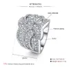 2021 Bling 5A Zirkoon Steen S Sterling Sier Band Ringen Voor Vrouwen Bruiloft Engagement Mode Diamanten Sieraden