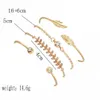 Yc-upgo Bohemian Feather Crystal Beads Charm Bracelets Set for Women Fashion Tree Chain Link Bracelet Female Jewelry Gift Q0719