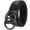 belt111 ine Leather Belt Classical Gold Sier Black Color Buckle Belts 110cm-130cm Male Strap