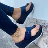 Kobiety Sandały Obcasy Platformy Kliny Buty na Letnie Sandalianie Mujer Casual Flip Flops Plus Rozmiar 43 Kapcie