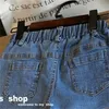 Pantaloncini di jeans per ragazze INS coreane Pantaloni da principessa primavera estate unisex 2442 V2