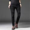 Nouveau Style Hommes Noir Jeans Coréen Déchiré Stretch Mince Denim Pantalon Mâle Casual Mode Haute Qualité Marque Pantalon Crayon Pantalon X0621