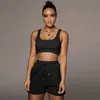 Toplu Yaz Kadın Giyim Eşofman Kolsuz Tank Top Şort Kıyafetler Iki Parçalı Set Rahat Spor Spor Takım Satış KLW7333