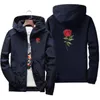 2021 Men's Clothing Rose Jacket Windbreaker Men And Women's child Fashion White Black Roses Large size Outwear Coat