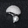 Pins, Brooches Fashion Fine Rhinestone Big Mushroom For Women Pins Pearl Gift Pride Jewelry