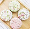 100pcs Floral Pastoral Iron Storage Tank Box Bins Cans Metal Round Coffee Tea Snacks Candy Tin Storage Container Decorbox BBB14390