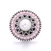 Colorful acrylic Beads Clasps chunk 18mm Snap Button Zircon flower charms Bulk for Snaps DIY Jewelry Findings suppliers Gift