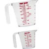 Lab levererar 250 ml/500 ml multifunktionellt klart handtagskoppupps￤ttning Plastskala m￤tb￤garbakningsverktyg K￶k