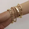 Luxurious Golden Silver Metal Link Hand Chain Multi Design Chains With Lock Heat Or Other Body Jewelry Sexy Girl Women Bracelets Wholesale By Set