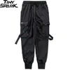 Hip hop cargo byxor fickor män streetwear hajuku joggers byxor hiphop swag ribbion harem byxor mode casual byxor 211201