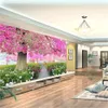 カスタム任意のサイズ3D壁紙の花の海の桜の花の歩道TVの背景壁の装飾モダンな壁画の壁紙