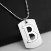 Geschenk Edelstahl 26 Englisches Alphabet Namenszeichen Halskette Anfangsbuchstabe Symbol Abnehmbarer Doppelschichttext Schmuck Anhänger Nec302F