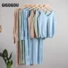 GIGOGOU Women Hollow Out Sunscreen Cardigan Sweater Spring Summer Solid Open Blouse Tops + Tank Top 2 Pcs Tracksuits Sweater Set 210714
