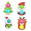 Finger bubble music rat killing pioneer decompression key chain Christmas tree elk Santa Claus Snowman bubble chain