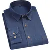 Men's T-Shirts Japanese Fashion Retro Denim Black Blue Mens Harajuku Long Sleeve Cotton Slim Casual Work Clothes 8ZXM
