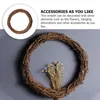 Decorative Flowers & Wreaths 3Pcs Hanging Wreath Rattan DIY Crafts Kit Party Supply (Coffee)