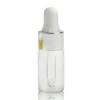 5 ml Aromatherapie-Flasche für ätherische Öle, transparente/bernsteinfarbene Tropfflasche aus Glas, tragbar, mit Pipettenfläschchen aus Glas