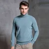 Pull pour hommes 100% pure laine tricotée pull hiver arrivée mode col roulé jumepr homme vêtements épais hauts 8colors pulls 211221