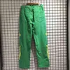 Hip Hop Multi-Pocket Kapital Cargo Pants Män Kvinnor Toppkvalitet Benbroderi Kapitalbyxor Streetwear Loose Green Pants H1223