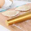 Rolamento de aço inoxidável Fondant Bolo Pizza Non Stick Rolling Pin Rolling Bolinho Suave Pele Rolo de Massa Ferramentas Home DG50RP 211008