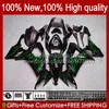 Moto Bodys per Kawasaki Ninja ZX1000C ZX-10R ZX 10R 10 R 1000 cc Verde Flames 08-10 Bodywork 56No.34 ZX10 1000CC ZX10R 08 09 10 ZX1000 2008 2009 Kit carenatura 2010