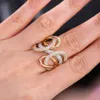 MissVikki Luxury Noble Women CZ Ring Gothic Dubai Style Bridal Wedding Party Anniversary Bästa Present Smycken Högkvalitativ 2021