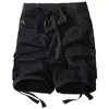 Big Size 5XL 8XL zomer heren losse multi pocket militaire shorts hoge kwaliteit katoen groene casual tactische mannen geen riem 210714