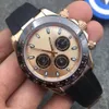 Wristwatch Master Design Mens Sports Ceramic Watch Automatic Mechanical Rose Gold Stainless Steel Case Rubber Strap Watches Folding Buckle Gift
