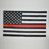 DHL 3x5FTS 90x150cm Wraps United States of American Fire Fighter Thin Red Line Flag Blue Grey Scarves